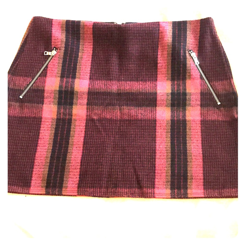 Gap Wool Plaid Mini Skirt